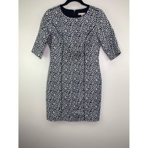 Snow leopard sheath dress